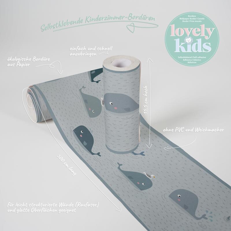 Bordüre Grau, Silber AS-Creation Papier (403735)