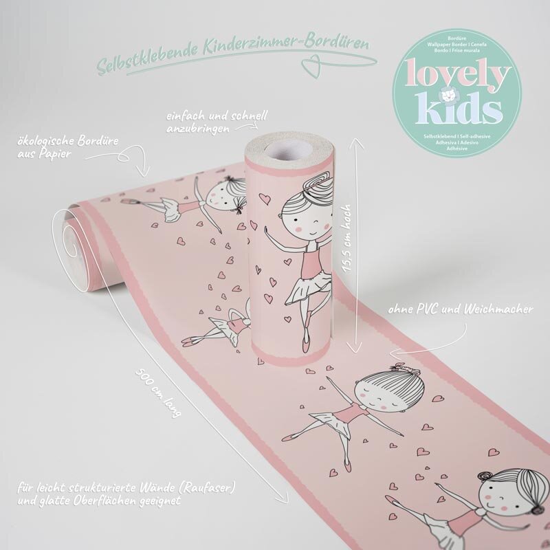 Bordüre Rosa, Rose AS-Creation Papier (403722)