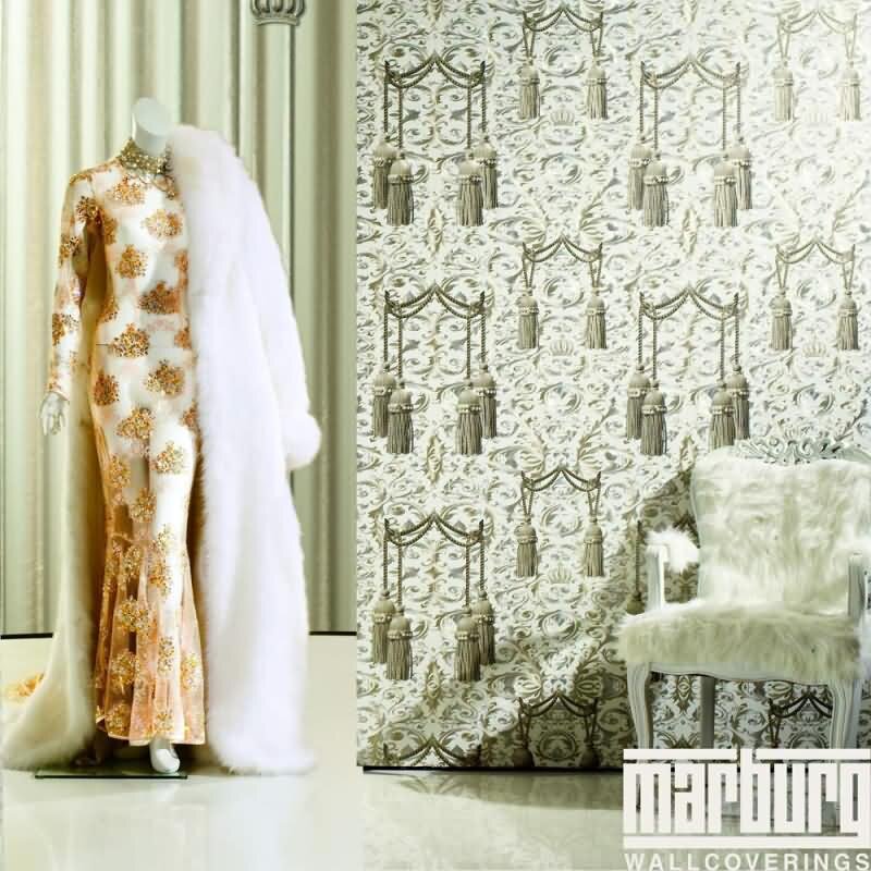 Tapete Grau, Silber Harald Glööckler Vliestapete (52530)