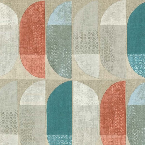 Tapete Beige, Creme, Blau, Grün, Orange, Terrakotta Private Walls Vliestapete (375311)