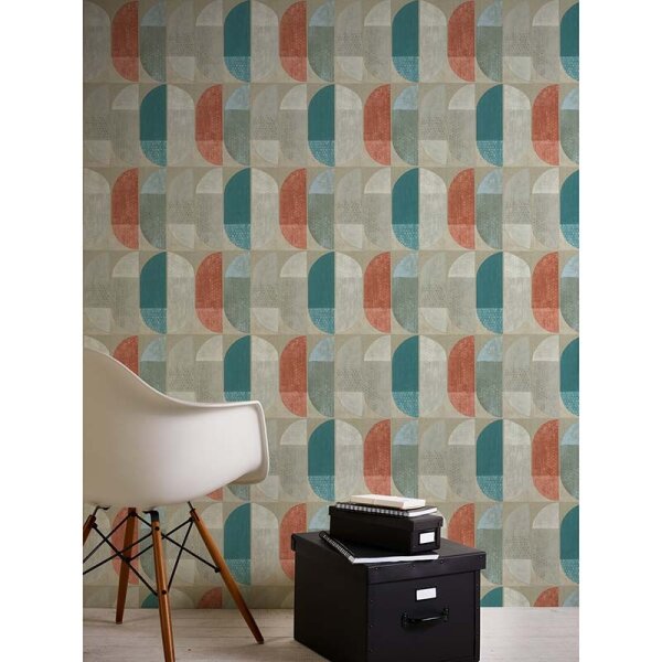 Tapete Beige, Creme, Blau, Grün, Orange, Terrakotta Private Walls Vliestapete (375311)