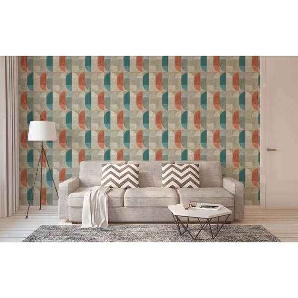 Tapete Beige, Creme, Blau, Grün, Orange, Terrakotta Private Walls Vliestapete (375311)