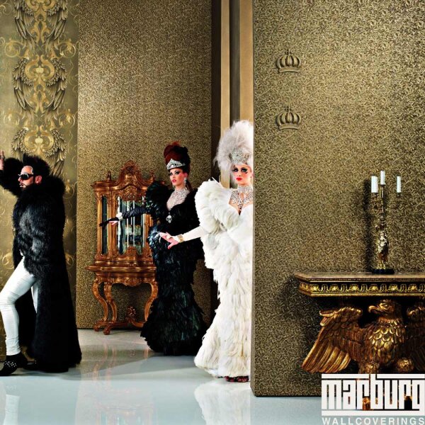 Tapete Beige, Creme Harald Glööckler Vliestapete (52502)