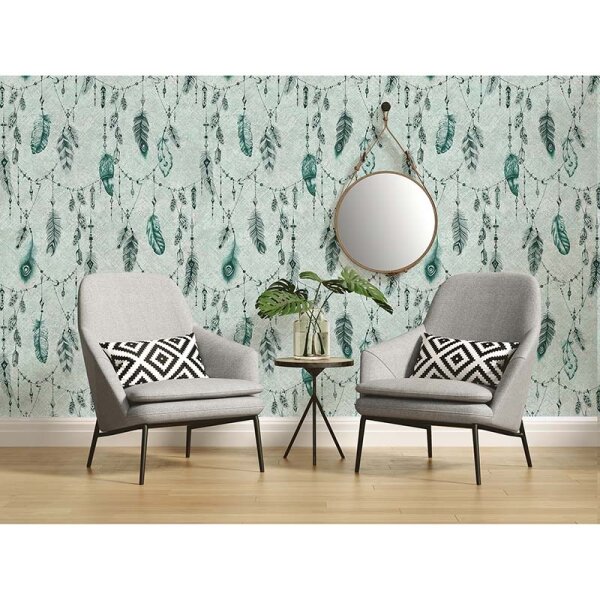 Digitaldruck-Tapete Boho Feather 3 Architects Paper (DD118450)