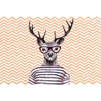 Digitaldruck-Tapete Modern Deer 2 Architects Paper...
