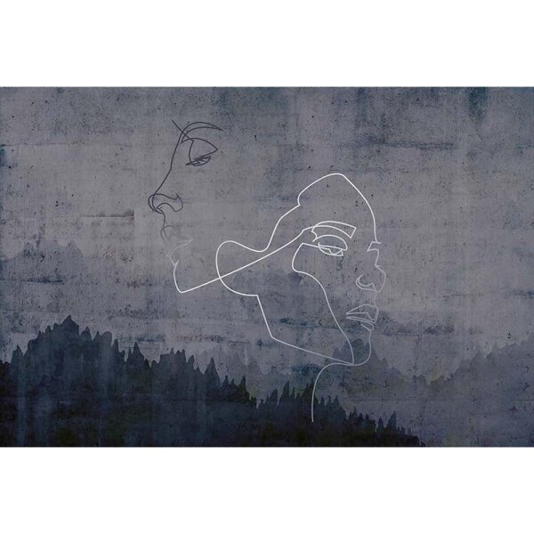 Digitaldruck-Tapete Silver Outline Architects Paper (DD118065)