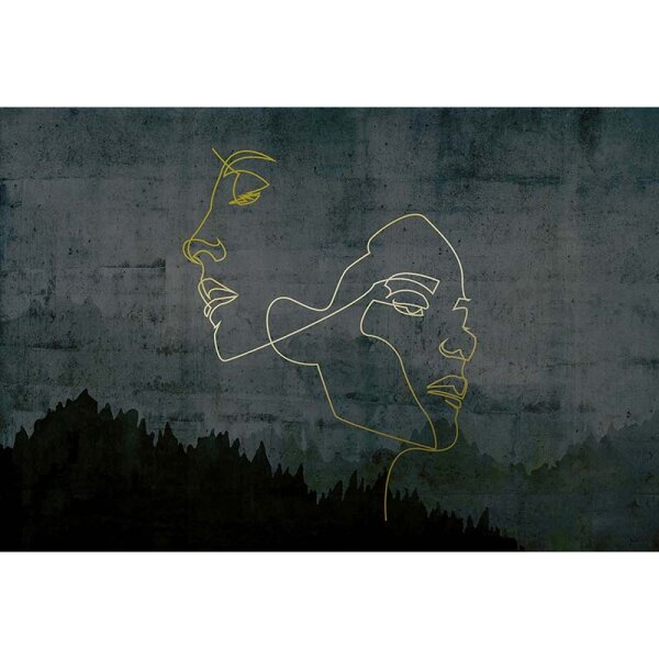 Digitaldruck-Tapete Golden Outline 3 Architects Paper (DD118055)