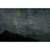 Digitaldruck-Tapete Golden Outline 3 Architects Paper...