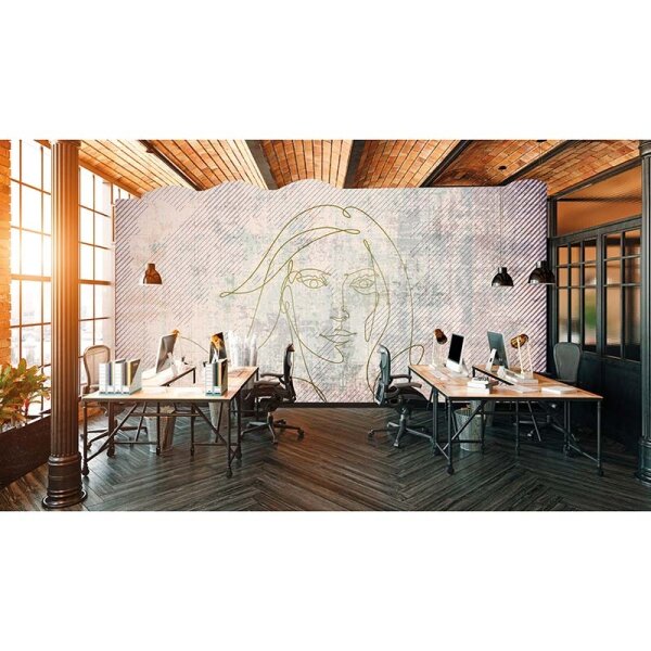 Digitaldruck-Tapete Golden Line 3 Architects Paper (DD118050)