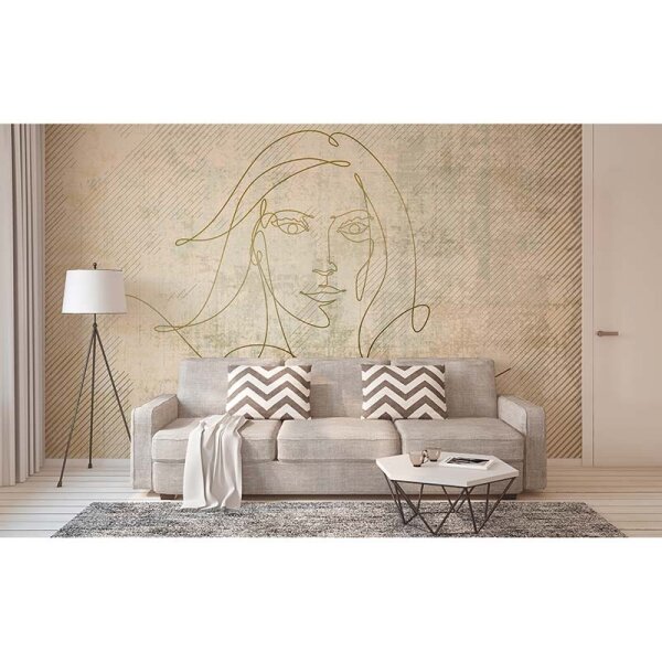 Digitaldruck-Tapete Golden Line 1 Architects Paper (DD118040)