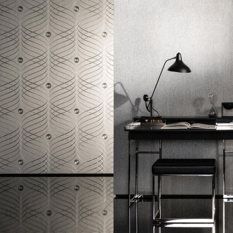 Tapete Grau, Silber Luigi Colani Vliestapete (56350)