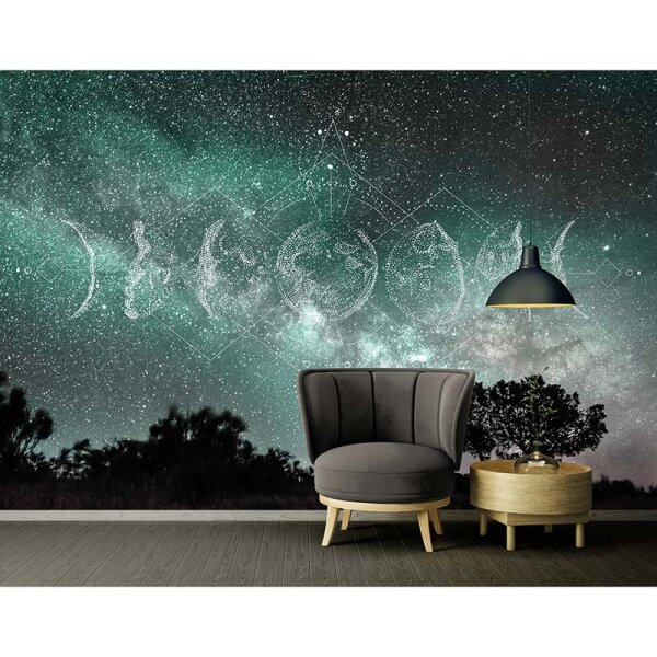 Digitaldruck-Tapete Moon Phases 3 Architects Paper (DD117770)