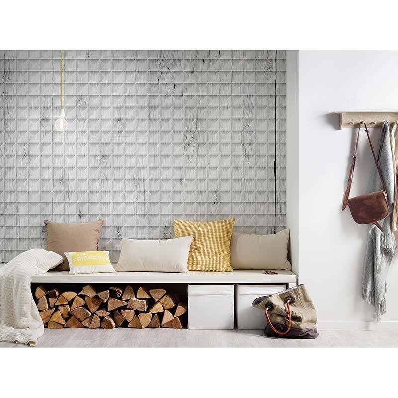 Digitaldruck-Tapete Square Wood 2 Architects Paper (DD117305)