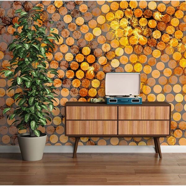 Digitaldruck-Tapete Lavillia Orange Architects Paper (DD117205)