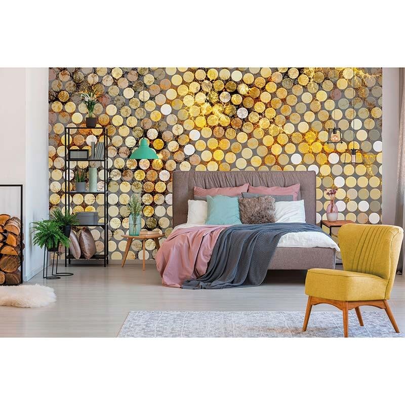 Digitaldruck-Tapete Lavillia Gold Architects Paper (DD117200)