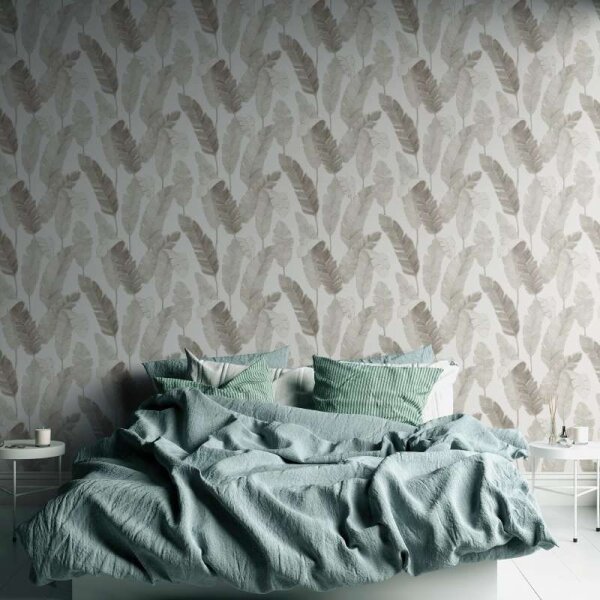 Tapete Beige, Creme, Grau, Weiß livingwalls Vliestapete (392185)