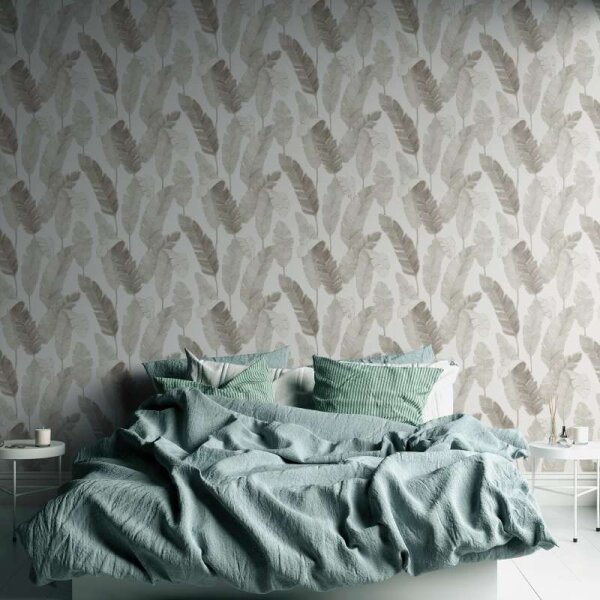 Tapete Beige, Creme, Grau, Weiß livingwalls Vliestapete (392185)