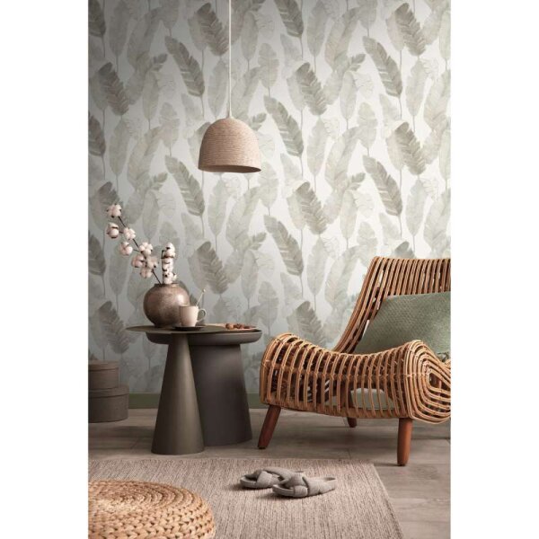 Tapete Beige, Creme, Grau, Weiß livingwalls Vliestapete (392185)