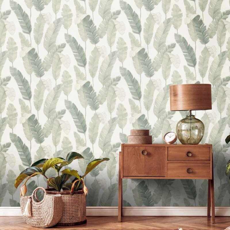 Tapete Grün, Weiß livingwalls Vliestapete (392184)