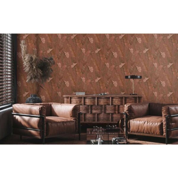 Tapete Braun, Rot livingwalls Vliestapete (392181)