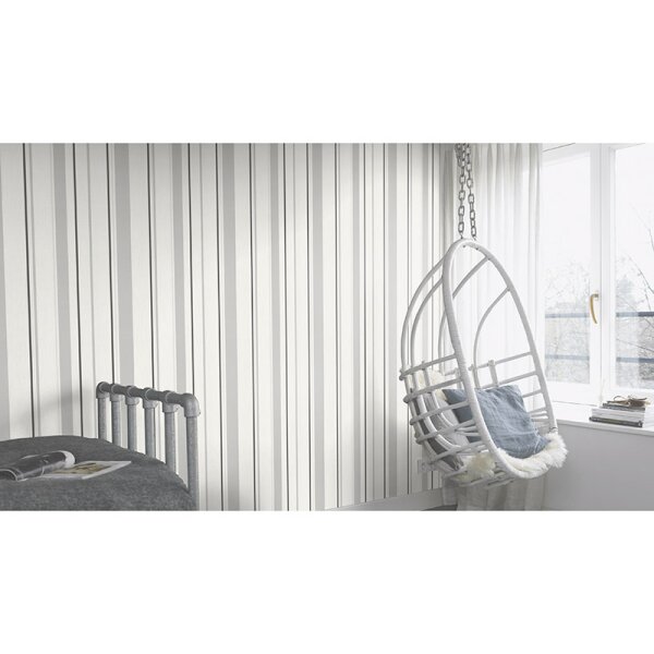 Tapete Beige, Creme, Grau, Silber, Weiß Rasch Vliestapete (536256)