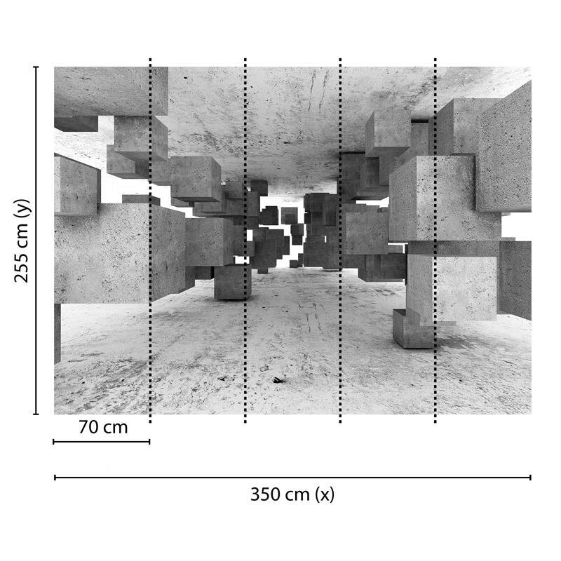 Digitaldruck-Tapete Concrete Tetris livingwalls (DD118742)