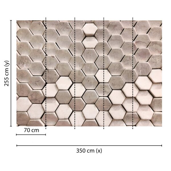 Digitaldruck-Tapete Hexagon Surface 2 livingwalls (DD118724)