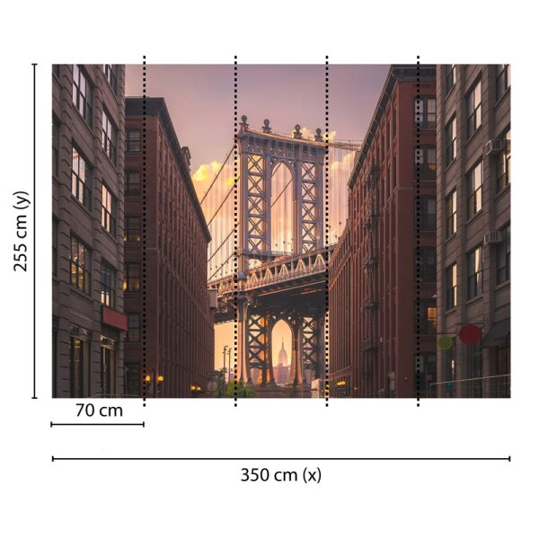 Digitaldruck-Tapete Brooklyn Bridge livingwalls (DD118682)