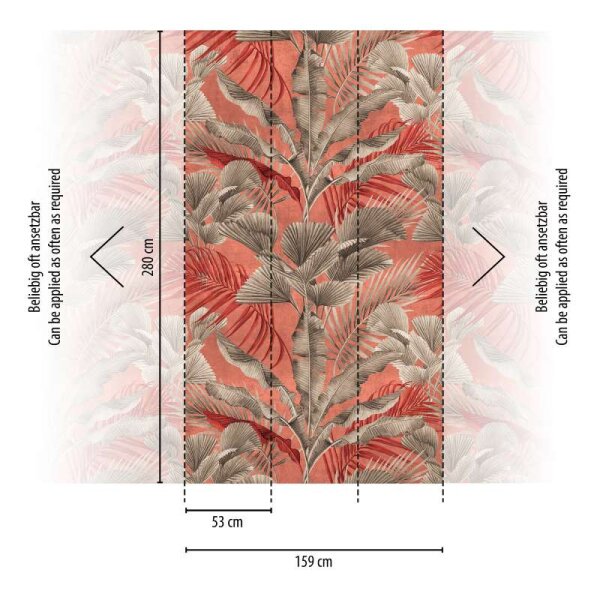 Digitaldruck-Tapete Braun, Rosa, Rot livingwalls (391854)