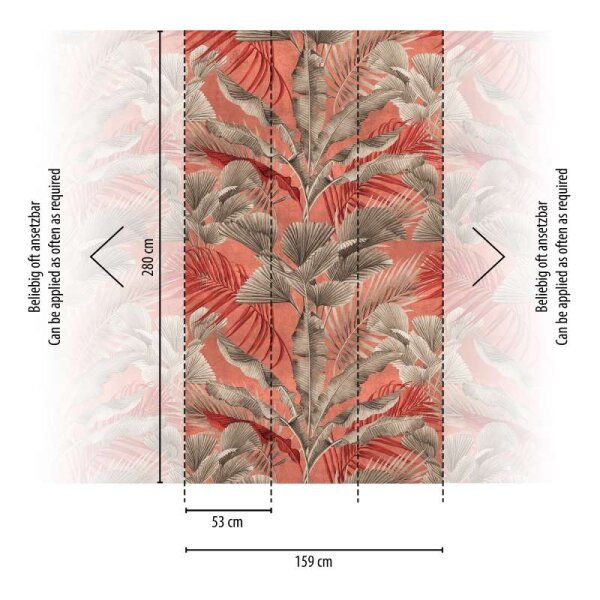 Digitaldruck-Tapete Braun, Rosa, Rot livingwalls (391854)