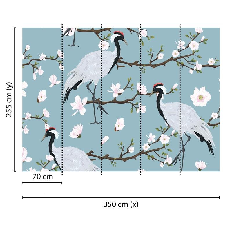 Digitaldruck-Tapete Japanese Cranes livingwalls (DD118584)