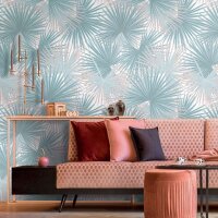 Digitaldruck-Tapete Blau, T&uuml;rkis livingwalls (391843)