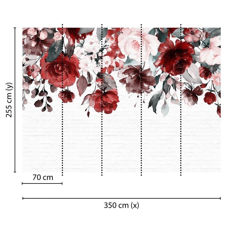 DD118528 Digitaldruck-Tapete Mural 2 Stein Blumen Floral Kunst Vlies Fototapete livingwalls