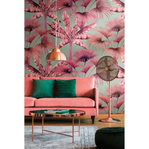 Digitaldruck-Tapete Blau, Pink livingwalls (391833)