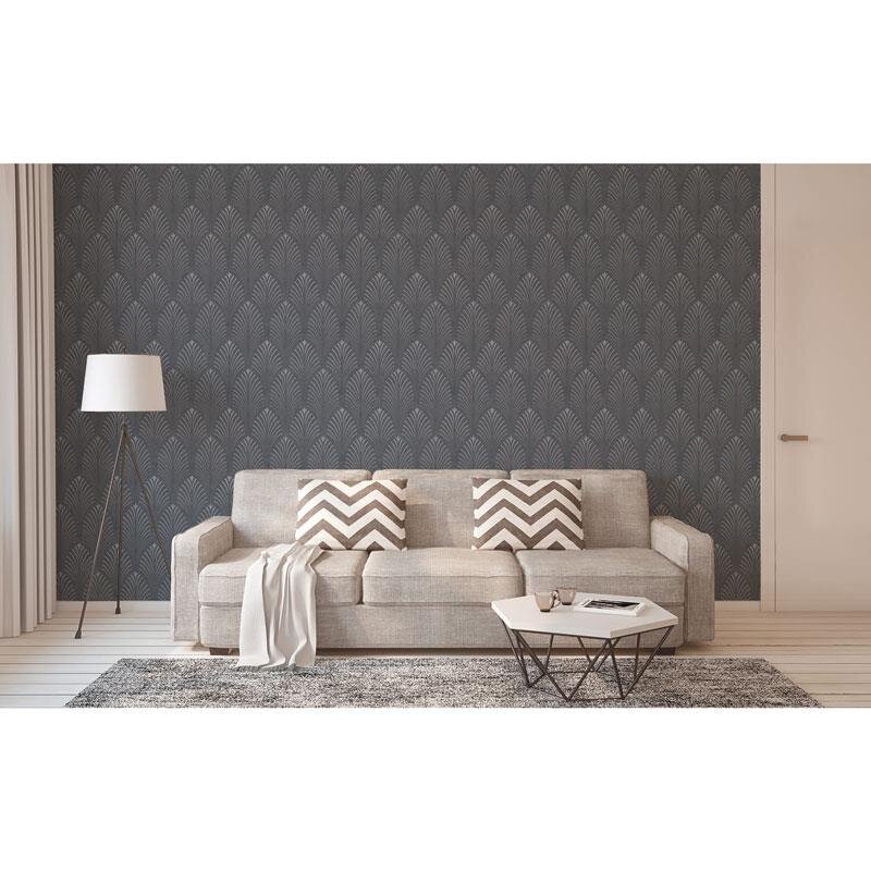 Tapete Grau, Silber, Schwarz, Anthrazit AS-Creation Vliestapete (374822)