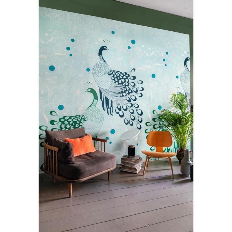 Digitaldruck-Tapete Blau, Pastellfarben Studio Onszelf (539158)