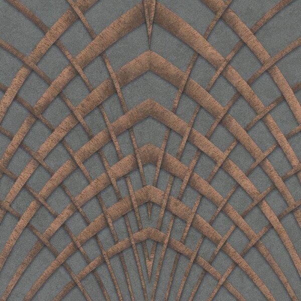 Tapete Gold, Kupfer, Grau, Silber Marburg Vliestapete (32256)