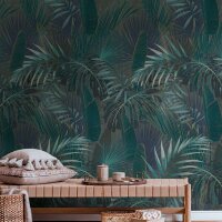 Digitaldruck-Tapete Blau, Gr&uuml;n, Petrol livingwalls...