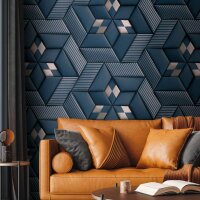 Digitaldruck-Tapete Blau, Grau livingwalls (391783)