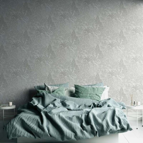 Tapete Grau, Silber, Weiß livingwalls Vliestapete (391282)