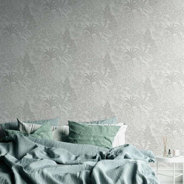 Tapete Grau, Silber, Weiß livingwalls Vliestapete (391282)