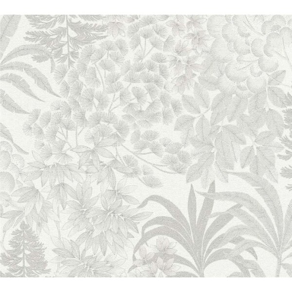 Tapete Grau, Silber, Weiß livingwalls Vliestapete (391282)