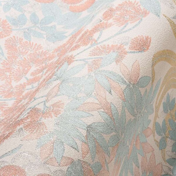 Tapete Blau, Gelb, Rosa livingwalls Vliestapete (391281)