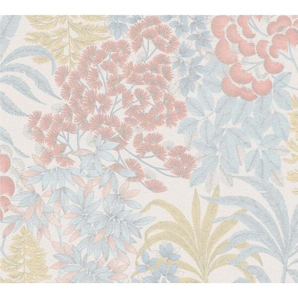 Tapete Blau, Gelb, Rosa livingwalls Vliestapete (391281)