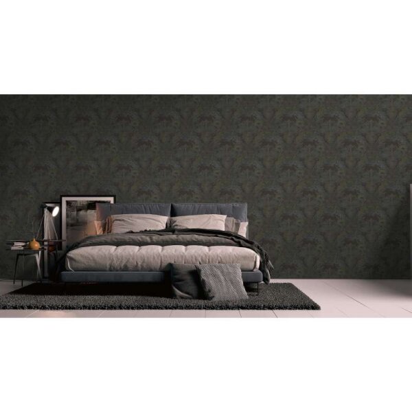 Tapete Schwarz, Anthrazit livingwalls Vliestapete (391195)