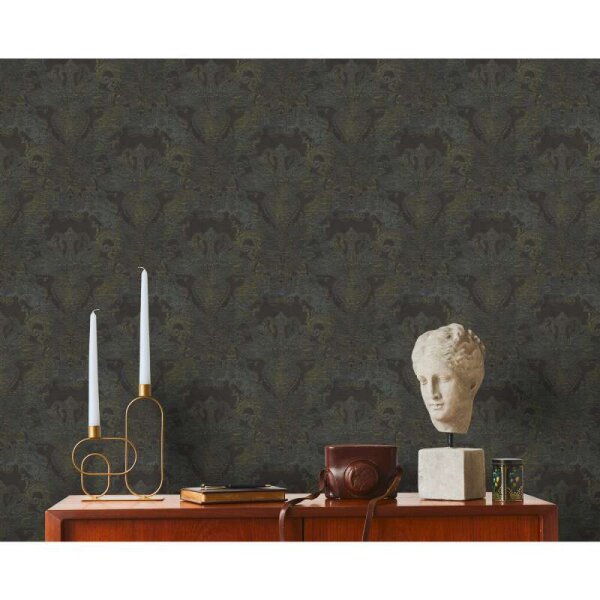 Tapete Schwarz, Anthrazit livingwalls Vliestapete (391195)