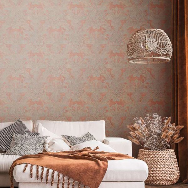 Tapete Orange, Türkis livingwalls Vliestapete (391192)