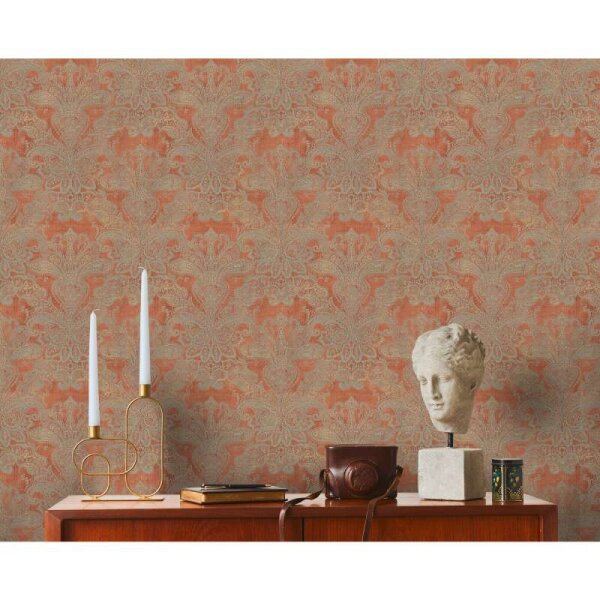 Tapete Orange, Türkis livingwalls Vliestapete (391192)