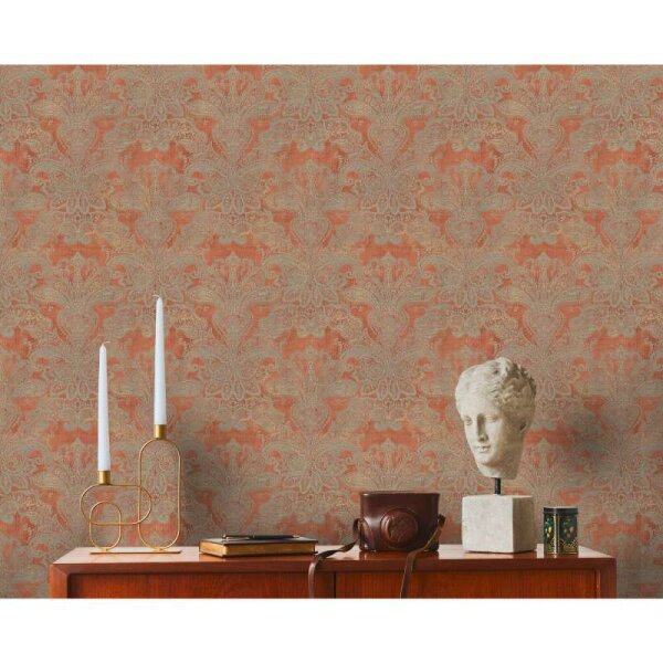 Tapete Orange, Türkis livingwalls Vliestapete (391192)