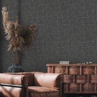 Tapete Gold, Schwarz livingwalls Vliestapete (391184)